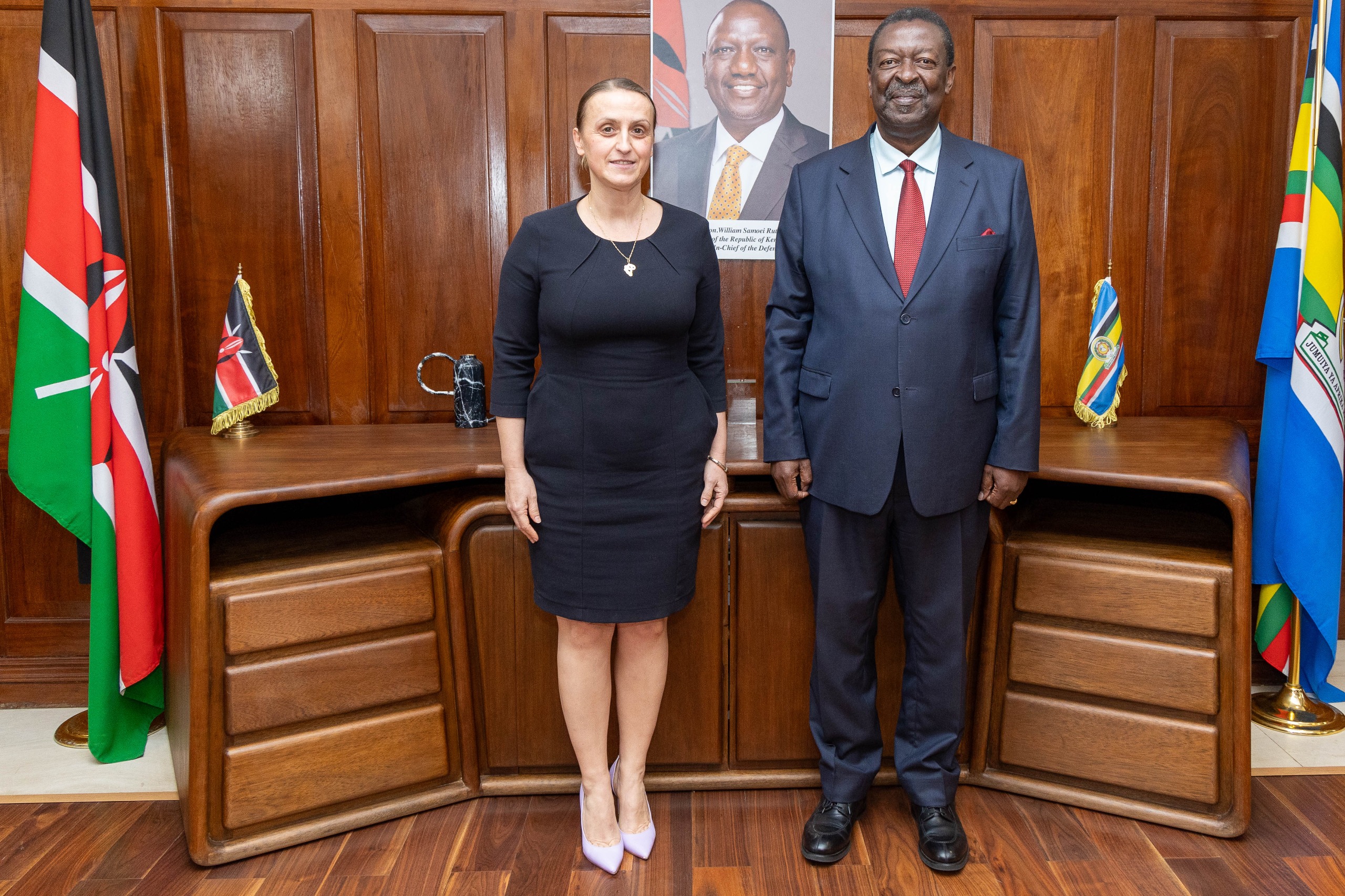 Dr. Mudavadi with outgoing Slovak ambassador to Kenya H.E. Katarína Žuffa Leligdonová, 
