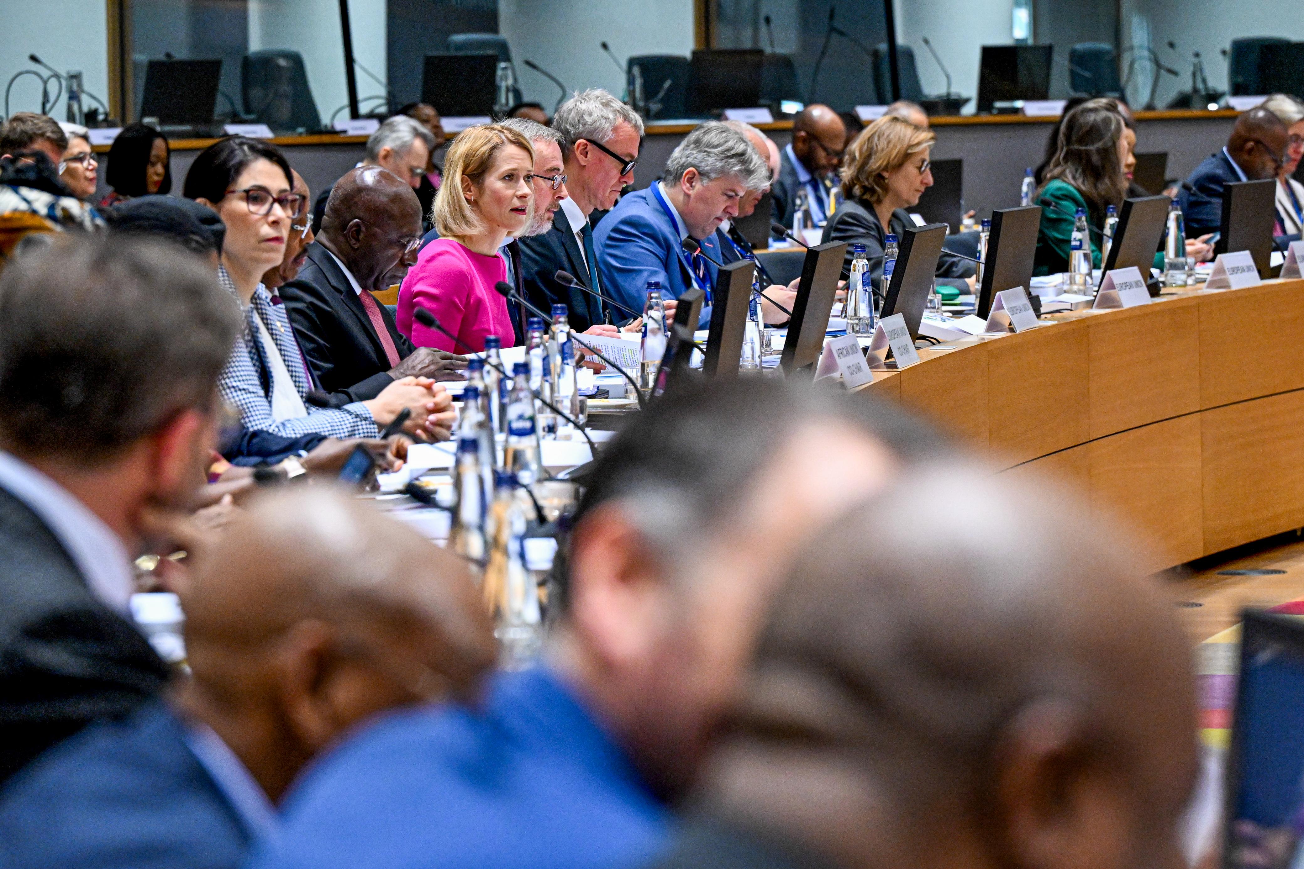Ms Kaja Kallas and Mr Téte António, Chair the 3rd EU-AU Ministerial Meeting in Brussels. 