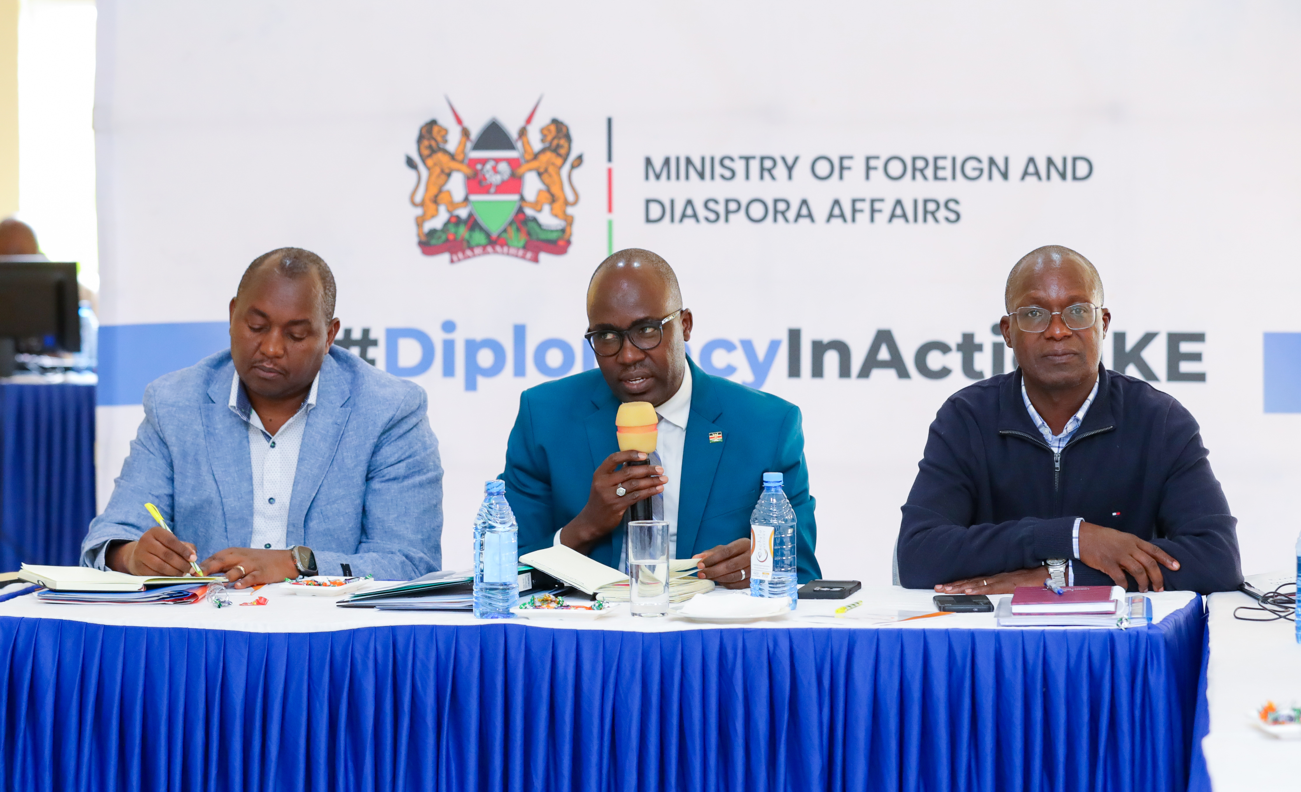 Principal Secretary Dr. Korir SingOei gives his input during the Strategic Reflective Retreat