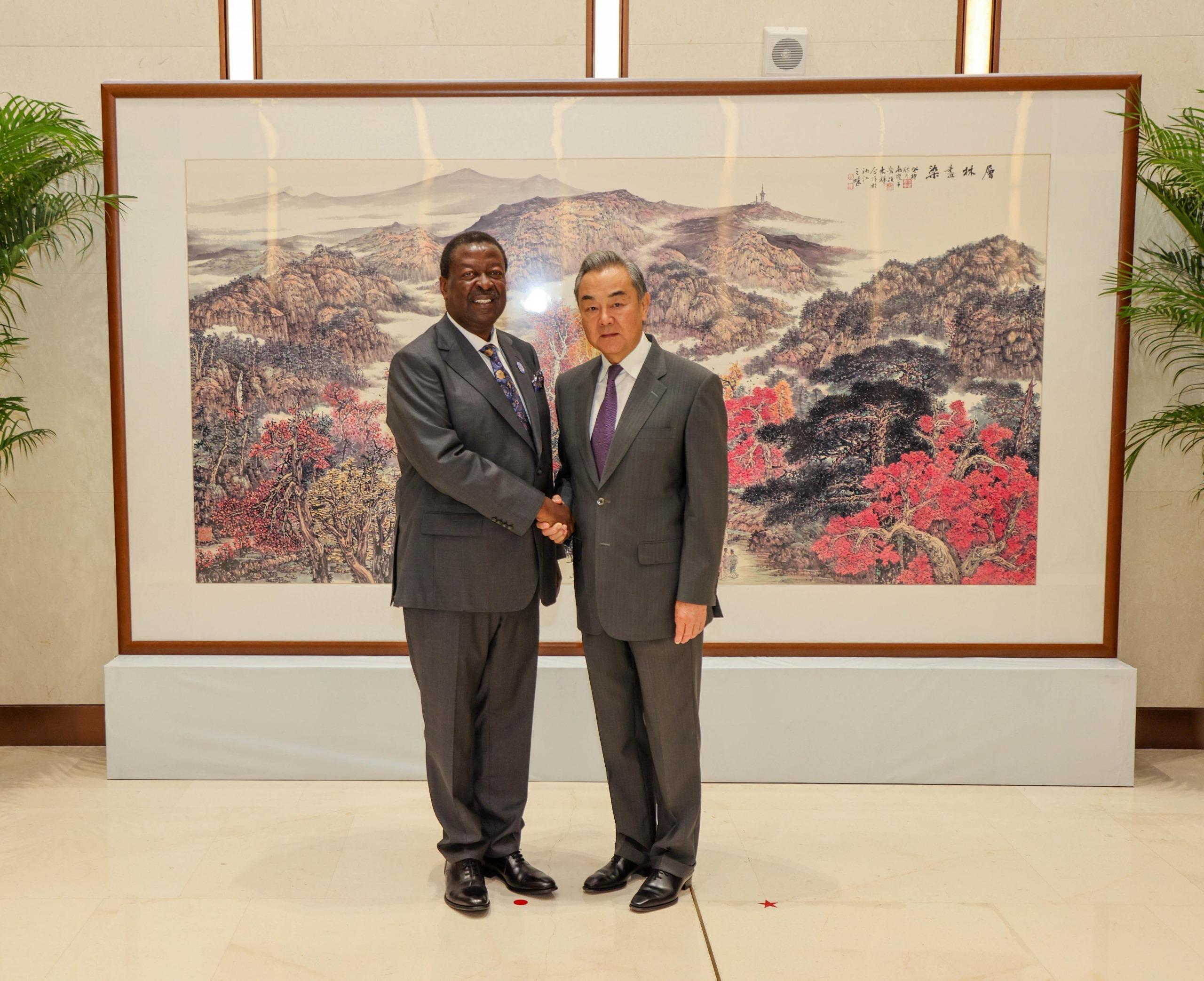 PCS Mudavadi with H.E. Wang Yi, Minister for Foreign Affairs of the People’s Republic of China