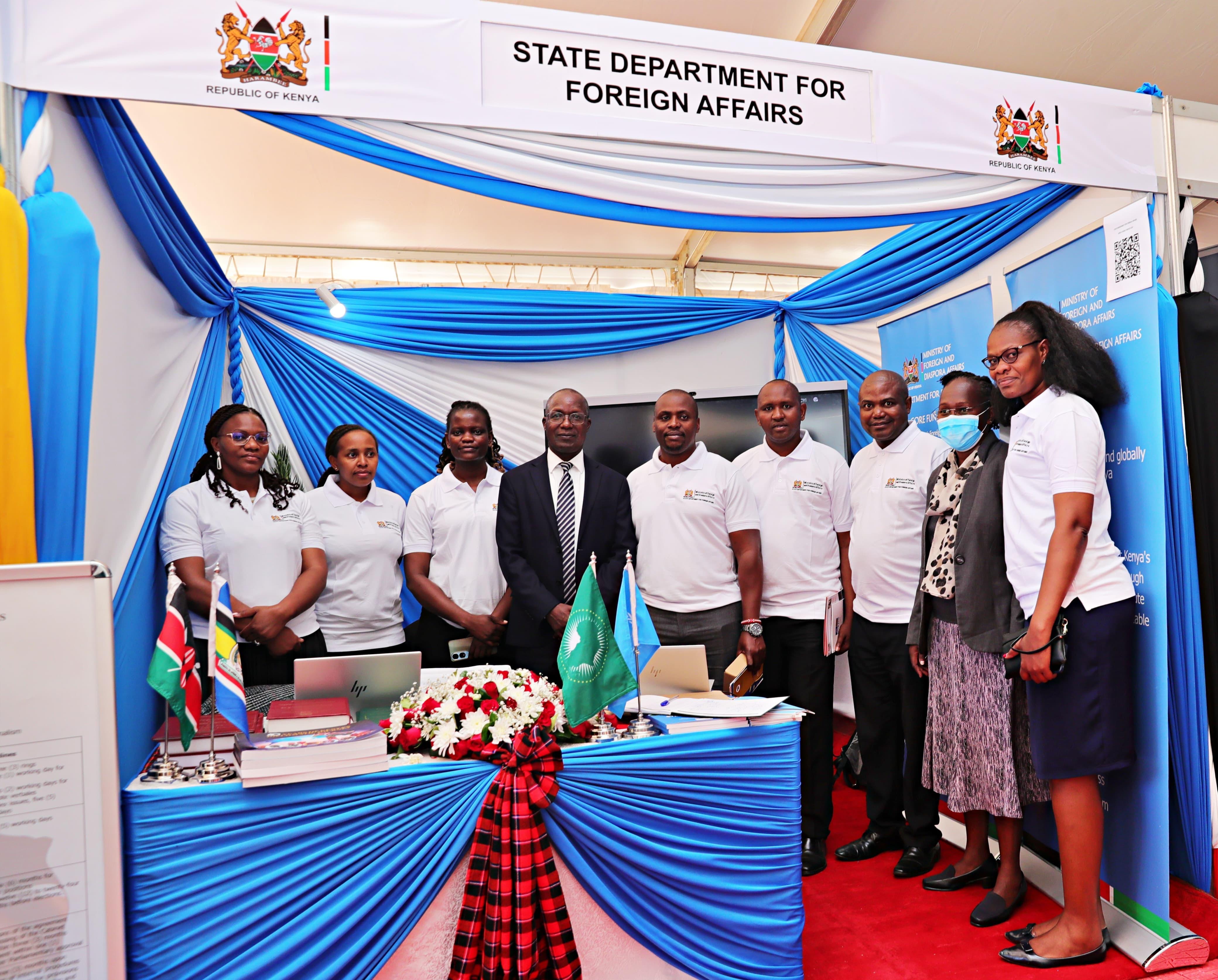 The State Department staff at the SDFA booth
