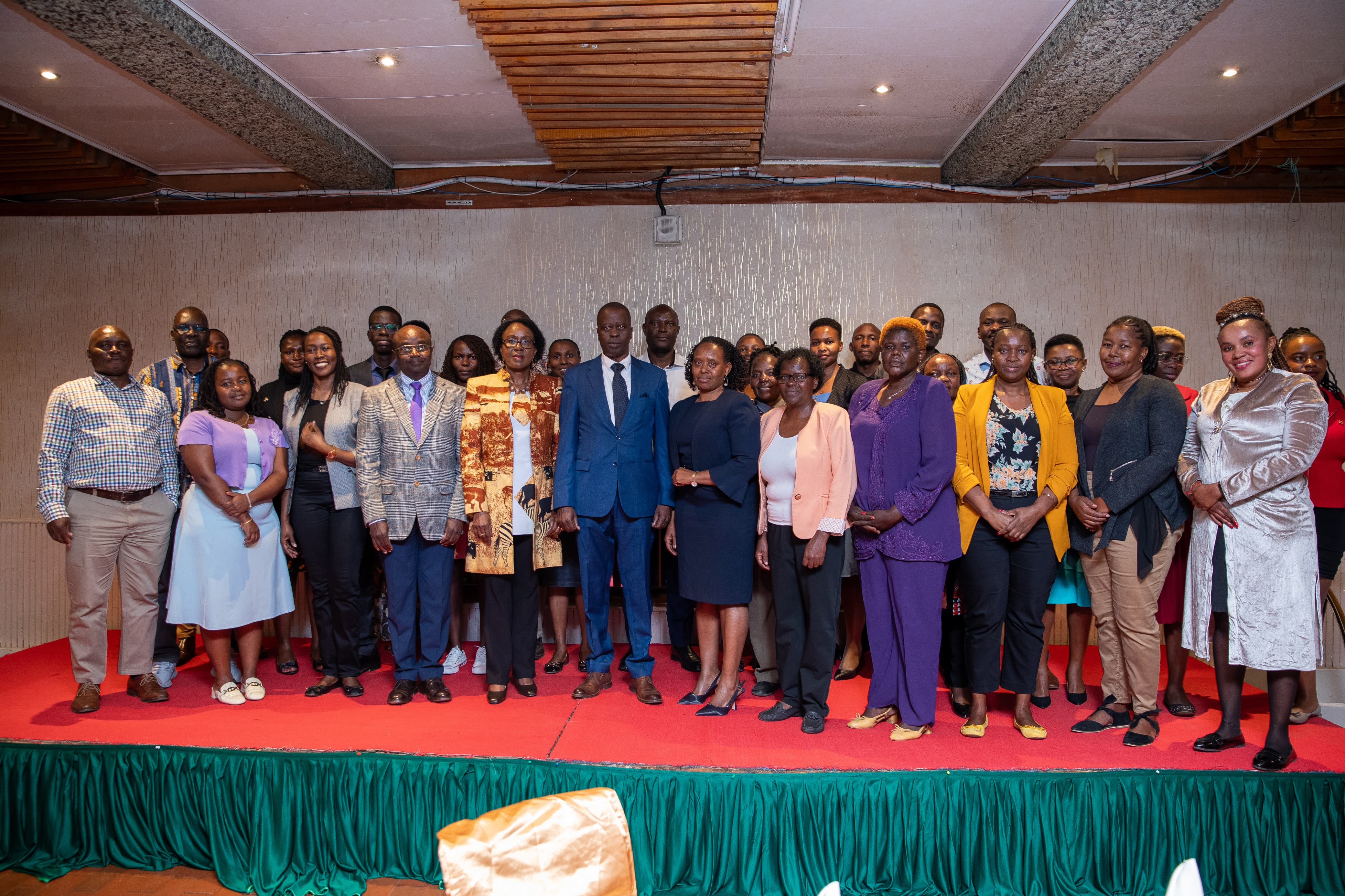 Ag. Director General, Political and Diplomatic Affairs, Amb. Lucy Kiruthu together with the records management staff