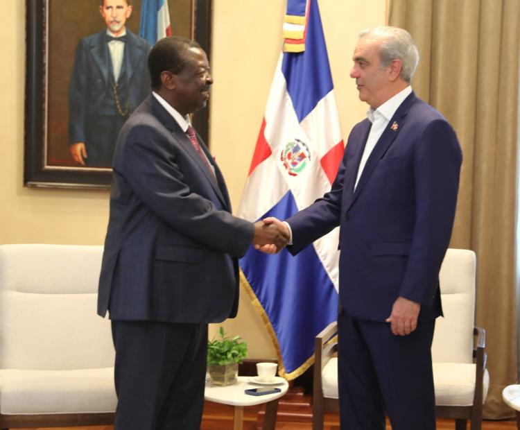Dr. Mudavadi received at the Palacio Nacional in Santo Domingo by President Luis Abinader, the President of the Dominican Republic