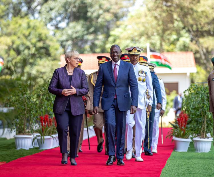 President Nataša Pirc Musar of the Republic of Slovenia with President William Ruto