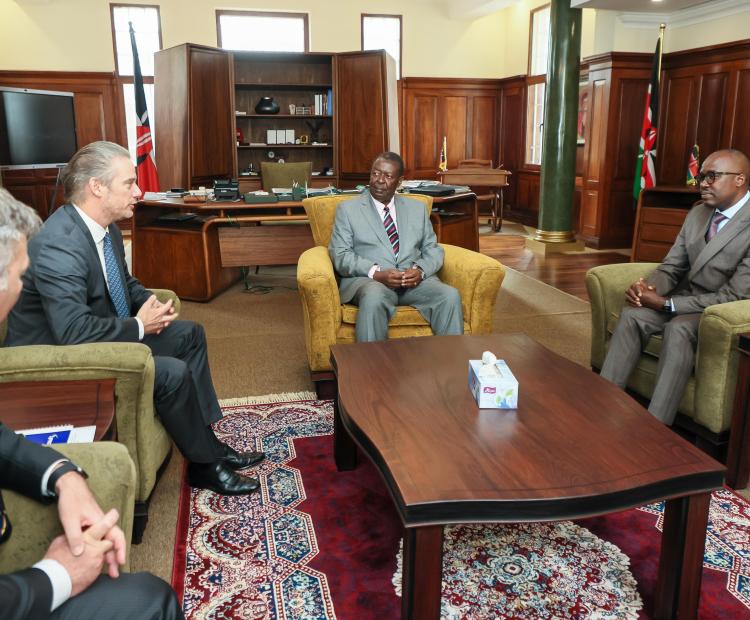Dr. Mudavadi and French ambassador to Kenya